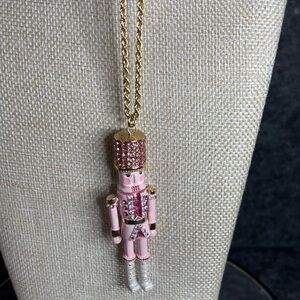 Betsey Johnson Nutcracker Holiday Rhinestone  Necklace NWOT